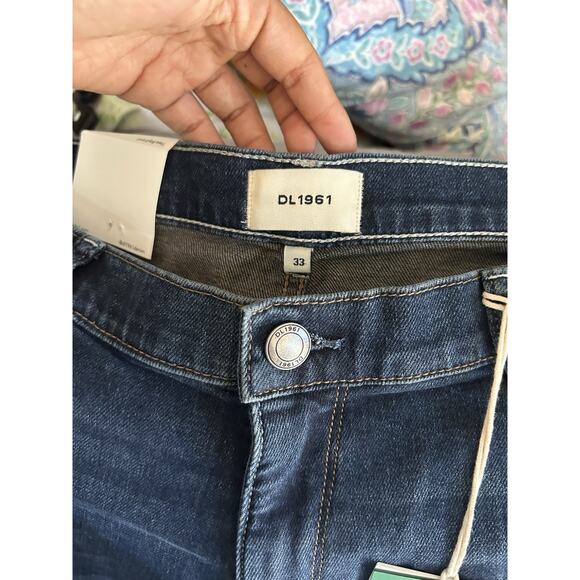 DL1961 PREMIUM DENIM Thea Boyfriend Relaxed Jeans Buffview Cuffed Size 33 - Picture 3 of 6